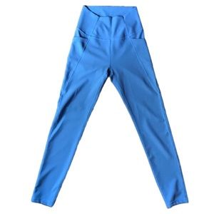 WILO BLUE RIBBED POCKET LEGGINGS